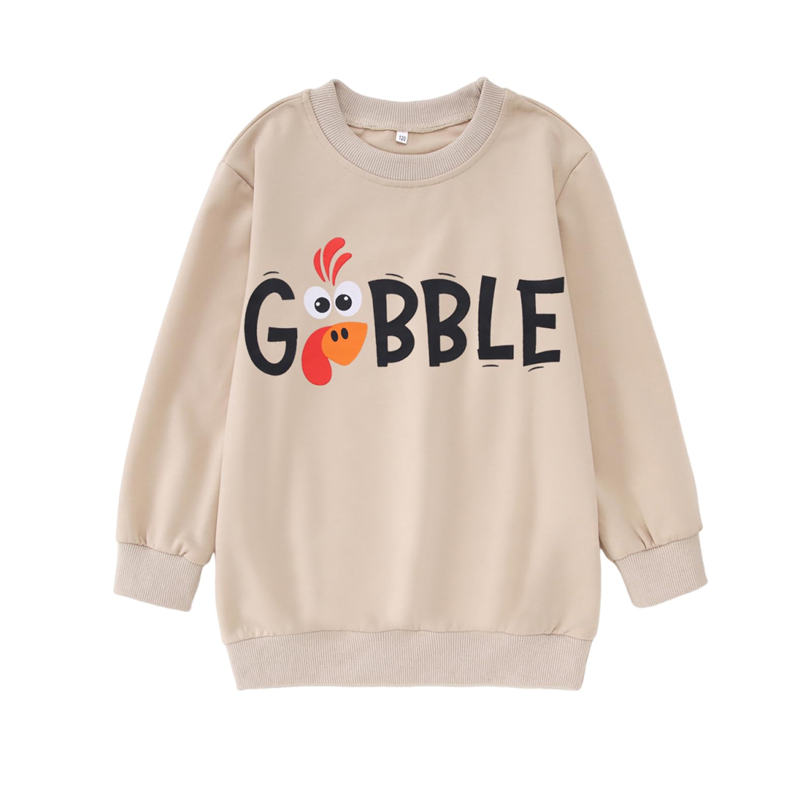 GLIGLITTR Boy Girl Thanksgiving Outfits Kid Gobble Turkey Graphic Sweatshirt Shirt Casual Crewneck Pullover Long Sleeve Top