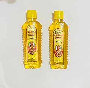 Chameli Tel Hanuman Ji Pooja Set - 2x60ml Öl Mit 2x10g Kesariya Chandan Tilak