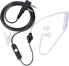 Socobeta Universal Talkie Headset Walkie Talkie Headset 2pin Earphone PTT Talkie Earpiece for K Head Walkie Talkie Radio