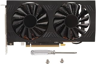 RX 580 Graphics Card, RX580 8G GDDR5 256 Bit Video Graphics Card with Dual Fan Support HD Multimedia Interface 2 DP Port Computer Graphics Cards for Computer