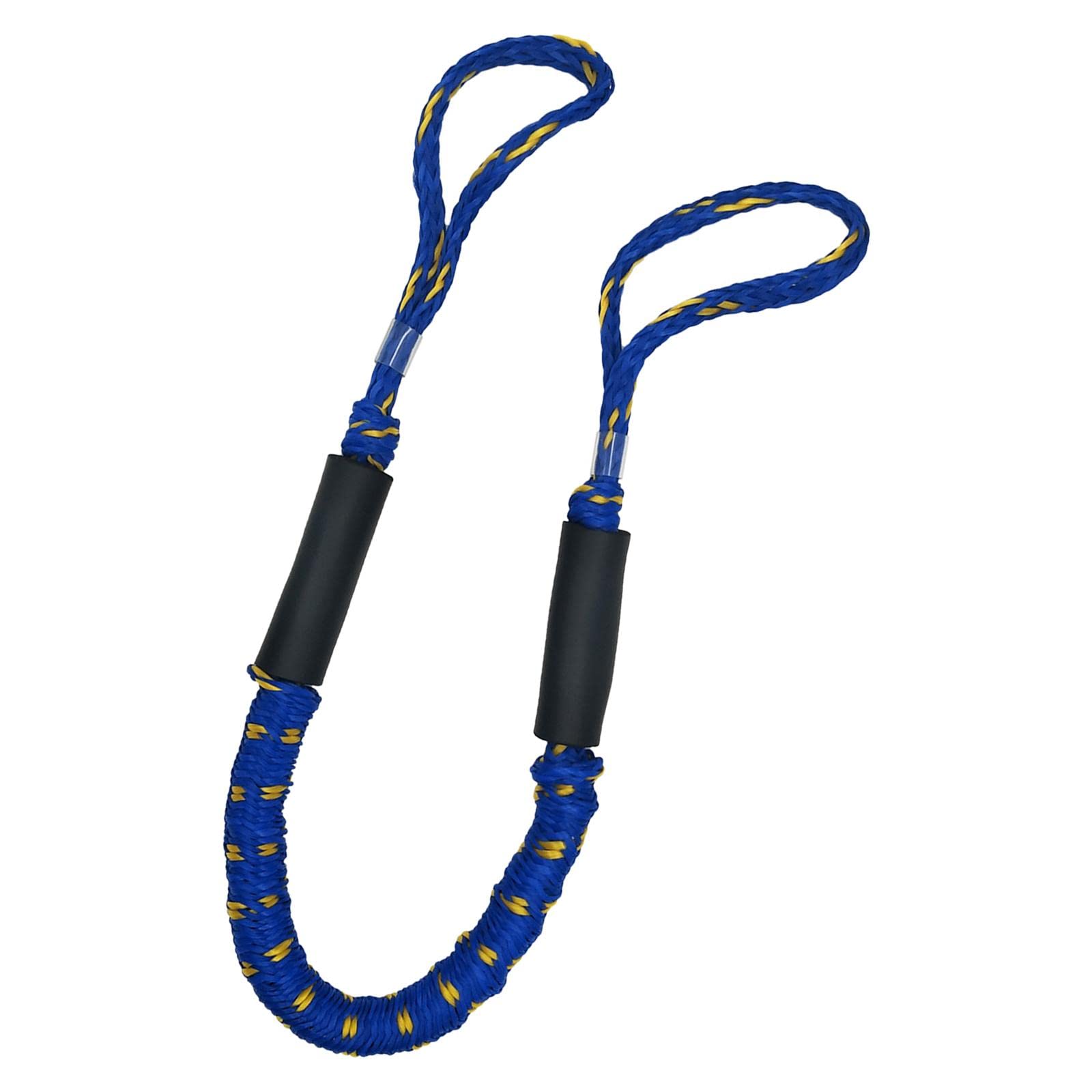 Jfgctyhxy Blue Yellow Dots Bungee Dock Line Stretchable Mooring Rope Boat Anchor(Blue Yellow Dots)