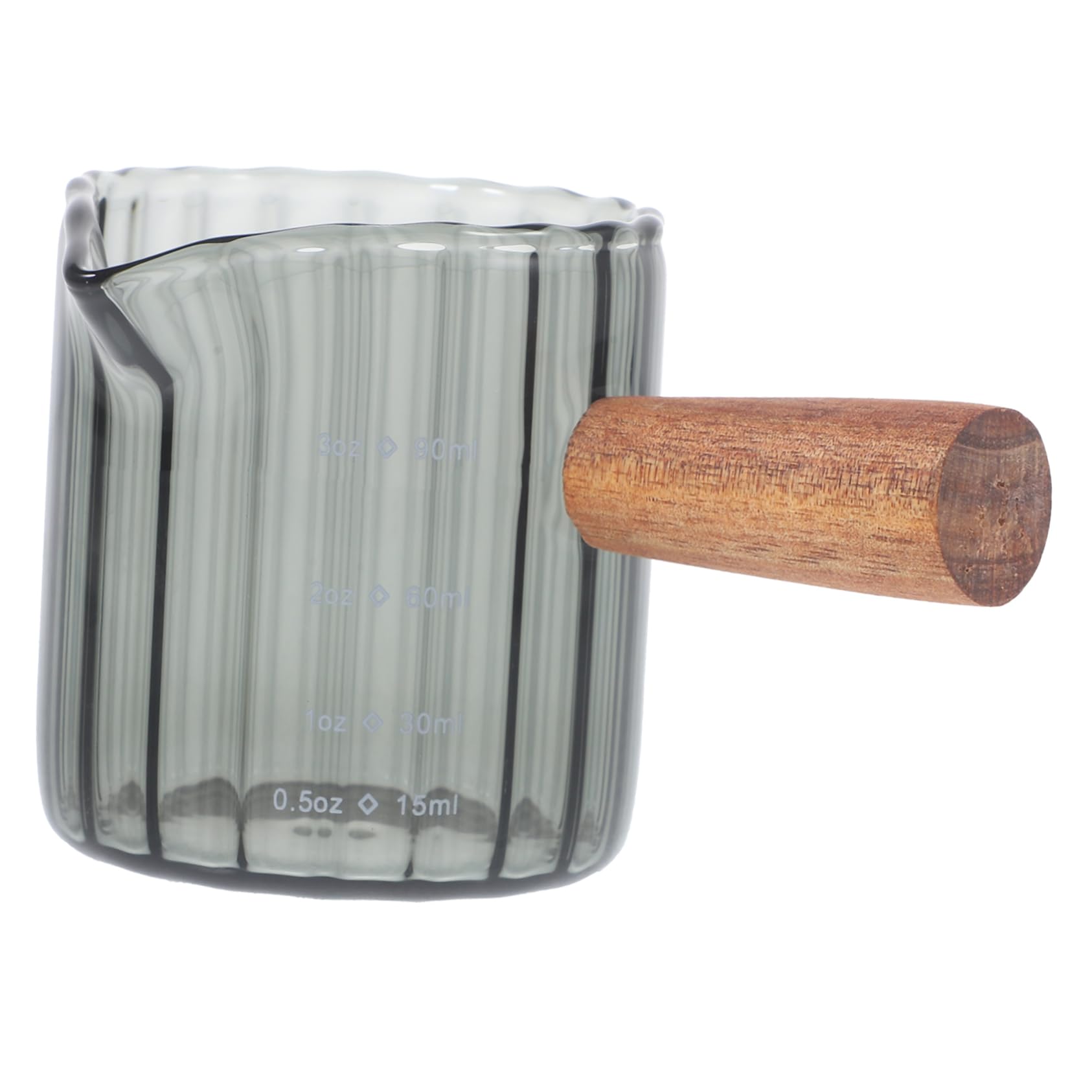 TOPBATHY 5piezas Taza Medidora De Vidrio Espresso Asa De Jarra De Medición Para Café y Leche Para Hogar Cafetería y Restaurantes