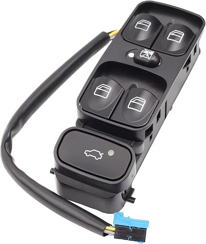 Botón de interruptor maestro de ventana eléctrica del lado del conductor compatible con Mercedes-Benz SL500 Clase C W203 C200 C220 A2038210679 Botón de interruptor maestro de ventana eléctrica del lado del conductor compatible con Mercedes-Benz SL500 Clase C W203 C200 C220 A2038210679