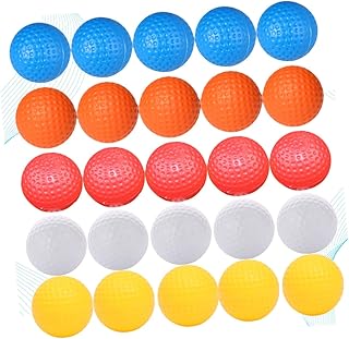 30 Piezas Unidades Bolas Huecas de Entrenamiento Ligeras para Práctica Interior Blanco Naranja Azul Pelota Segura para Swing