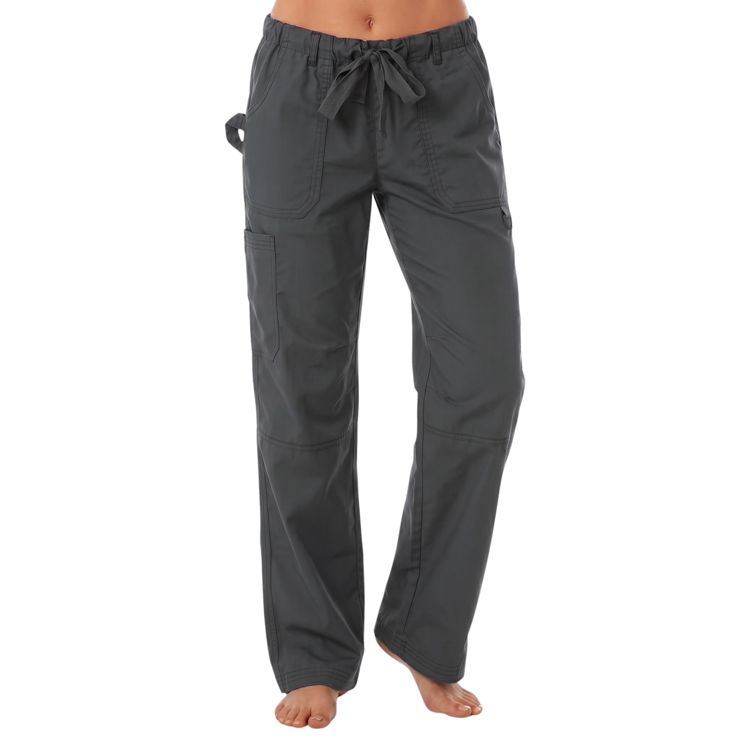 Womens Utility Solid Scrub Pants