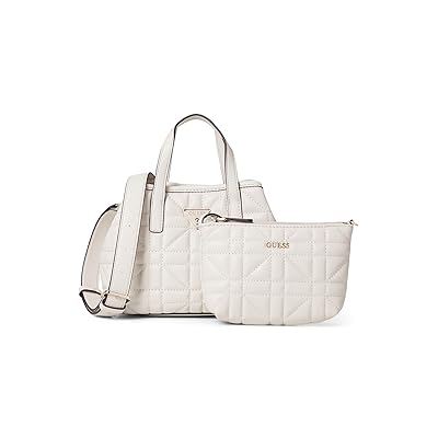 GUESS Edita Mini Tote Satchel Handbags Stone, Polyurethane