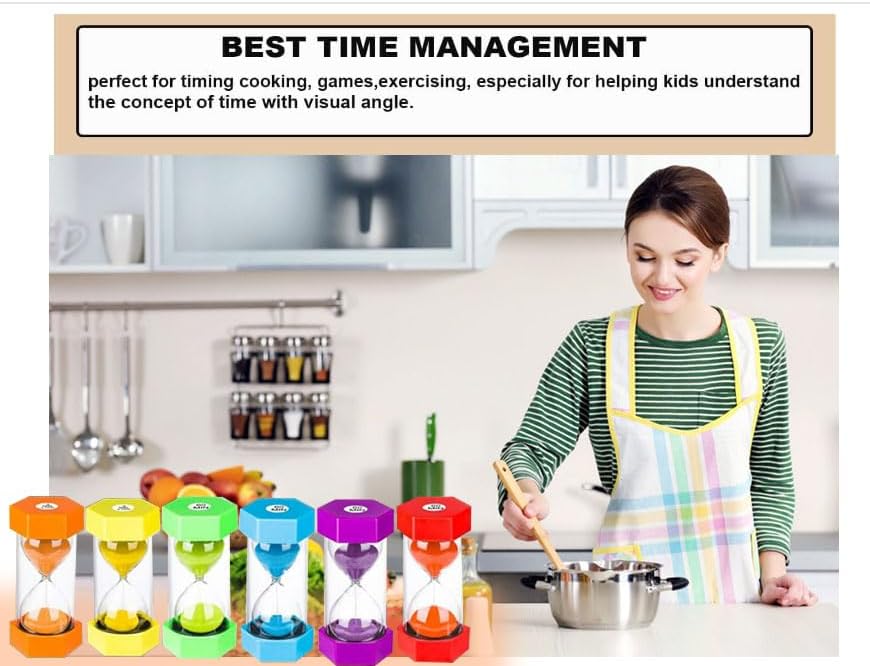 Miniatura 3 de SuLiao Reloj de arena colorido de 3 minutos, reloj de arena morado, temporizador de reloj de arena de plástico para niños, juegos, aula, cocina,