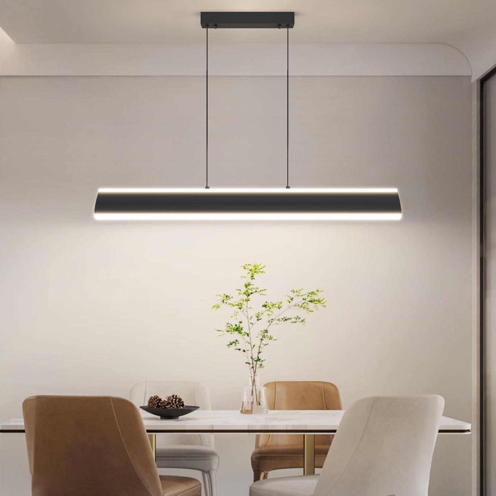 Mikeru Lampa sufitowa do salonu z regulacją wysokości (100 cm) (a)