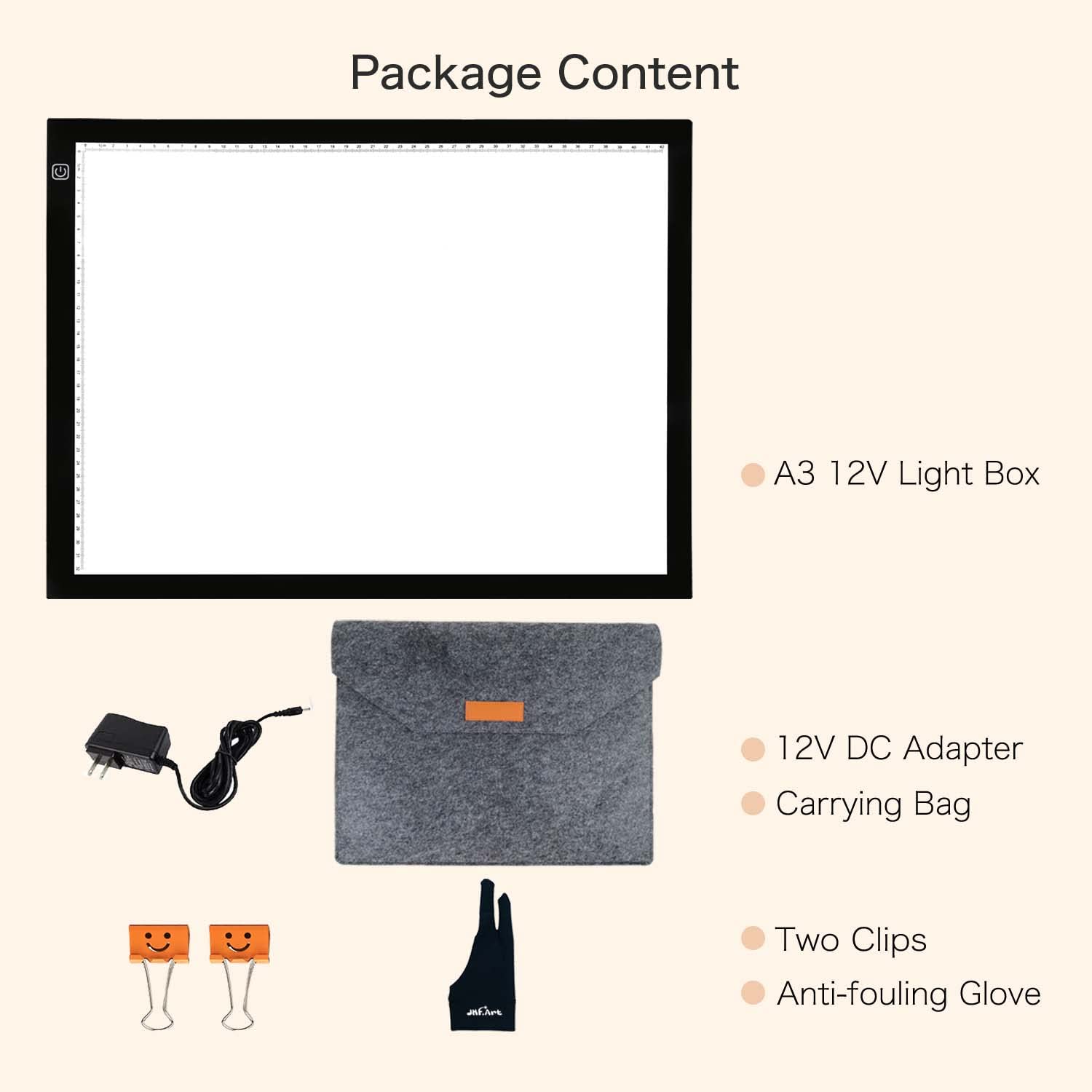 Tavoletta Luminosa A3 Plus Pro 12V, Scatola Luminosa, Max 5390 Lux, Tracing Pad per Xray Artcraft Tattoo Acquerello Copia Quilting Diamond Painting, Borsa/clip/guanto e alimentatore europeo inclusi