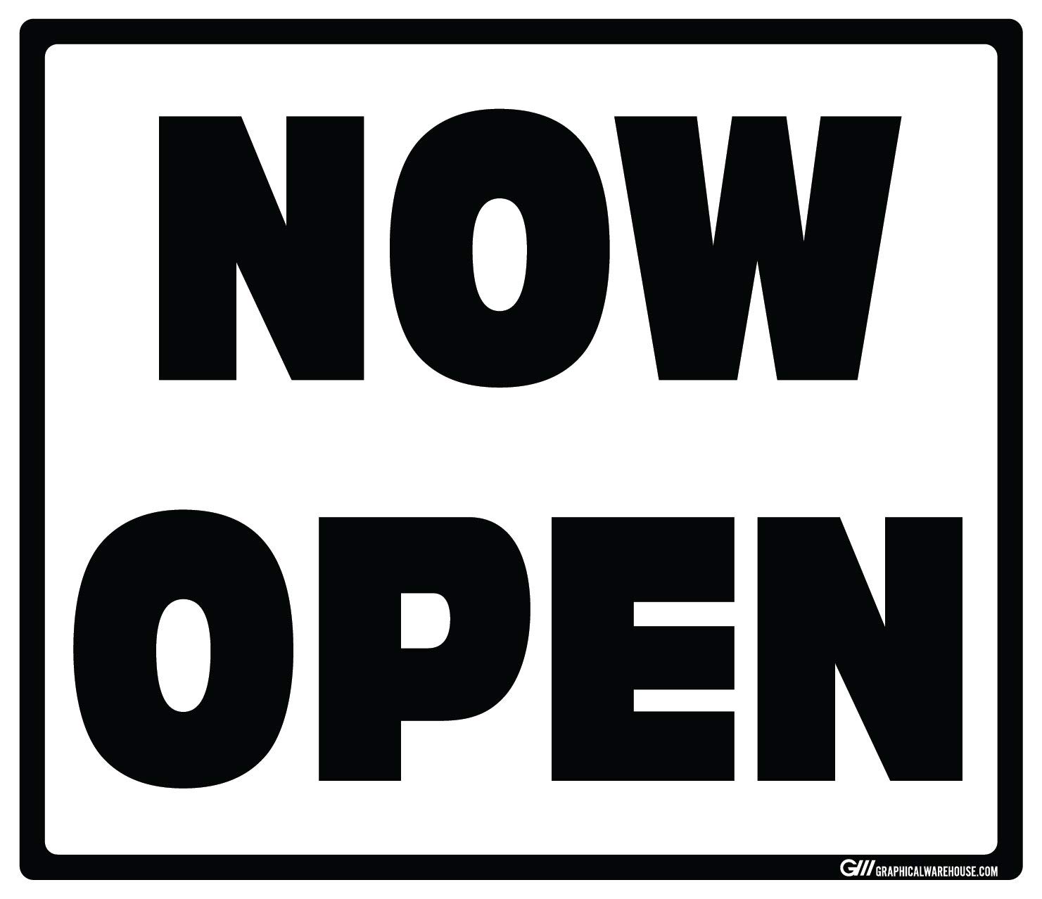 "Now Open" Durable Vinyl Banner- 36x24” Sign by Graphical Warehouse- Visual Communication Tool (Black)