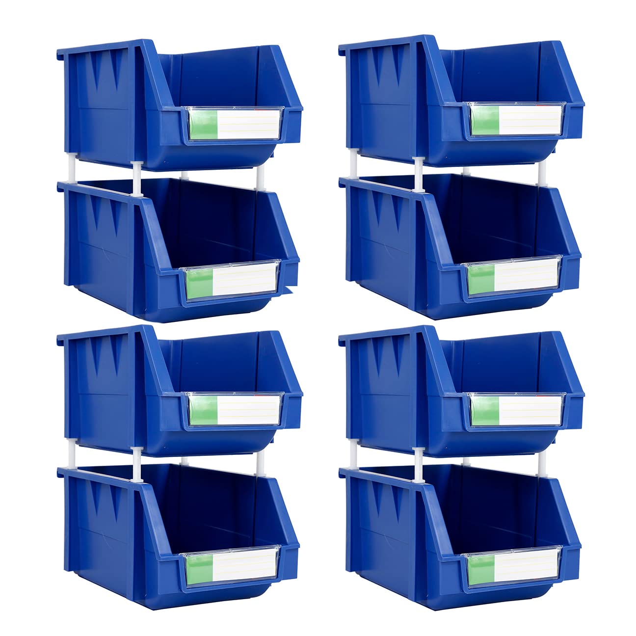 DJC Supply Blue Medium 5.9" X 9.4" X 4.9" Heavy Duty Thermoplastic Storage Bin, Stackable