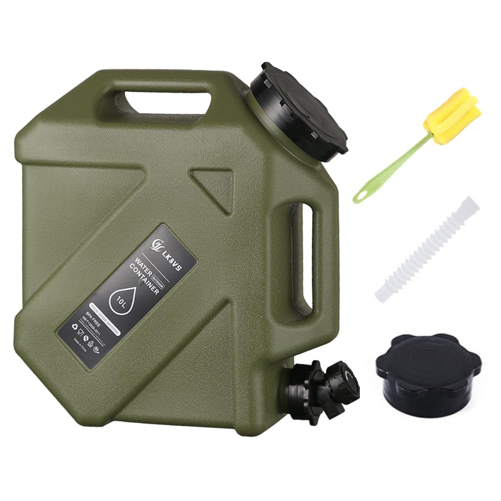 Récipient à eau pliable avec robinet, 10 l, carafe d'eau de camping