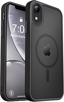 MOCCA Strong Magnetic for iPhone XR Phone Case, [Compatible with Magsafe][Mil-Grade Drop Protection] Slim Thin Translucent Matte Protective Cover Case for iPhone XR Case 6.1'', Black