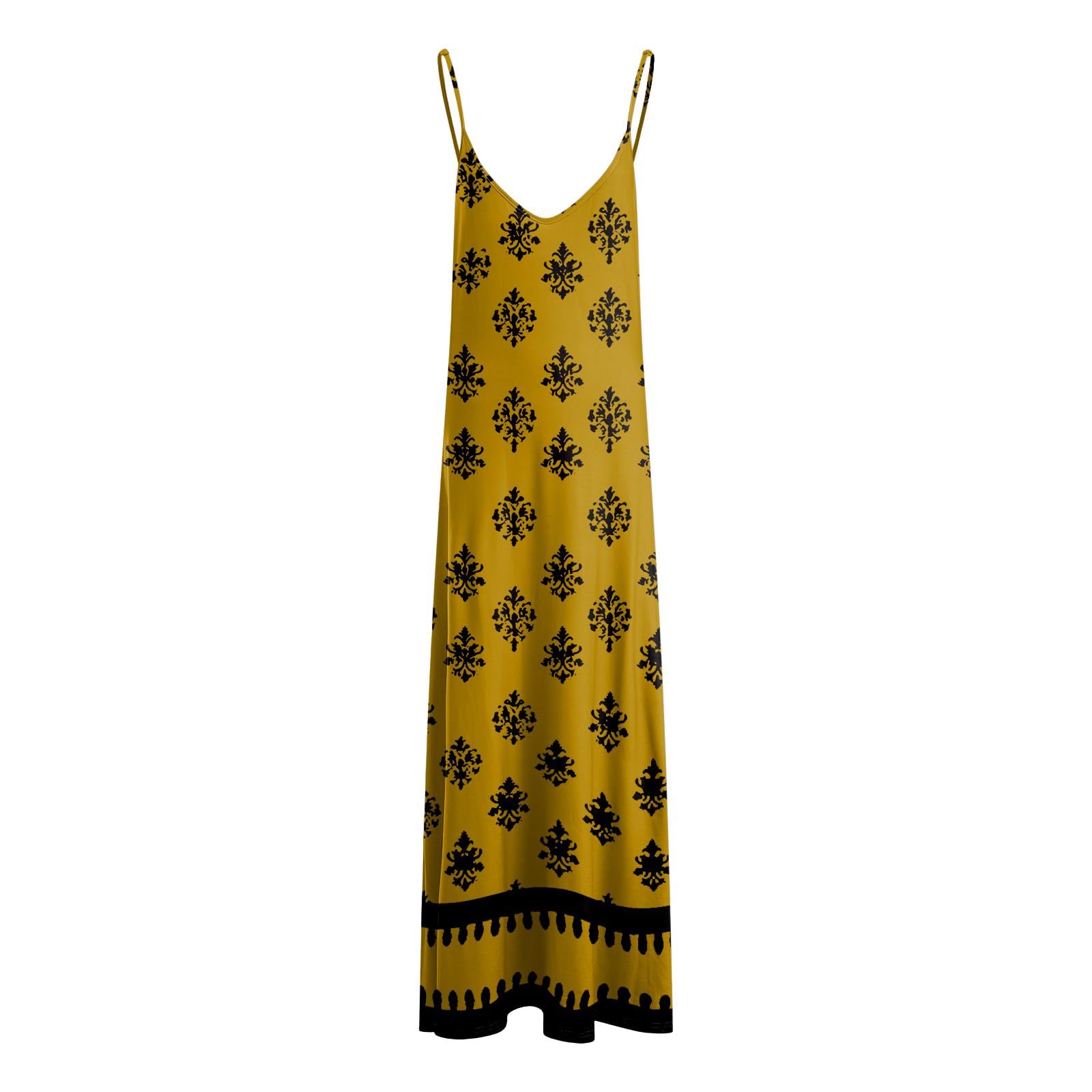 Vestito Donna Lungo Estivo Abito Estivo da Donna alla Moda e Casual con Scollo a V e Maniche Lunghe, Ideale per Vacanze al Mare o in Resort. Vestito in Lino