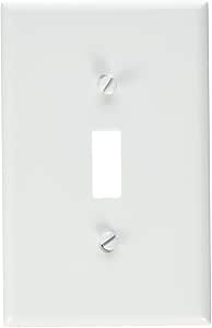 Placa De Pared Enerlites 8811M-W - 1 Banda, Tamaño Mediano, Policarbonato Irrompible Blanco