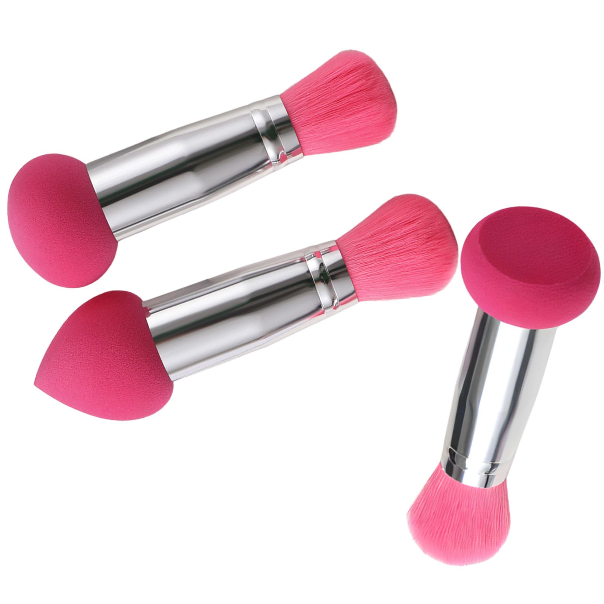Set de Brochas de Maquillaje, Juegos Pinceles de Maquillaje Profesional, para Base, Rubor, Sombra, Polvos, Cosmética Facial (ROSA FUCSIA)