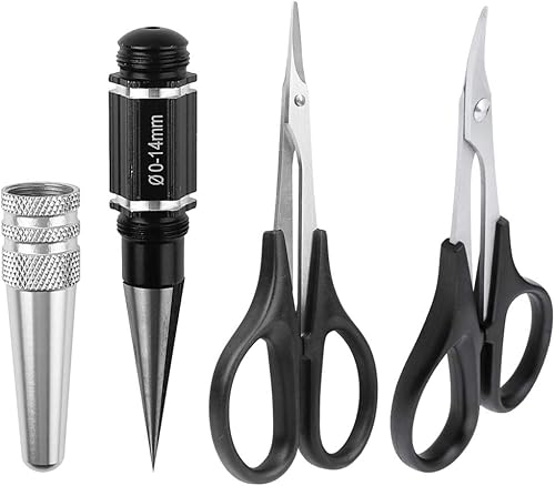 Miniatura 1 de HobbyPark Escariador de carrocería RC Tijeras curvas y tijeras rectas RC Carrocería de coche Lexan Juego de herramientas de recorte de plástico