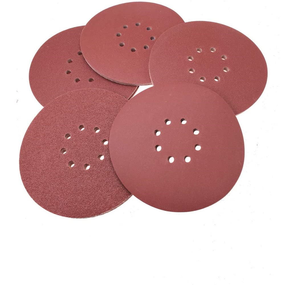 Carta vetrata 9 pollici 8 fori Hook Loop 80-400 Grana Disco abrasivo abrasivo da 225 mm Durevole per levigatrice per cartongesso Finitura di mobili in legno, 400, h