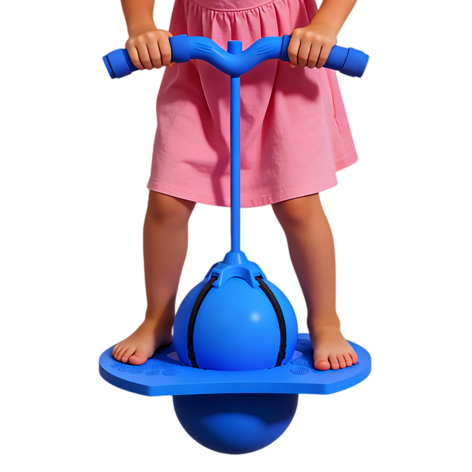 Balance-Ball für Kinder, Trainingsspielzeug mit Griff, Ballspielzeug mit Sprungbrett, für Kinder, Erwachsene und Mädchen, Verwendung im Innen- und Außenbereich, Fitnessstudio, Wohnzimmer