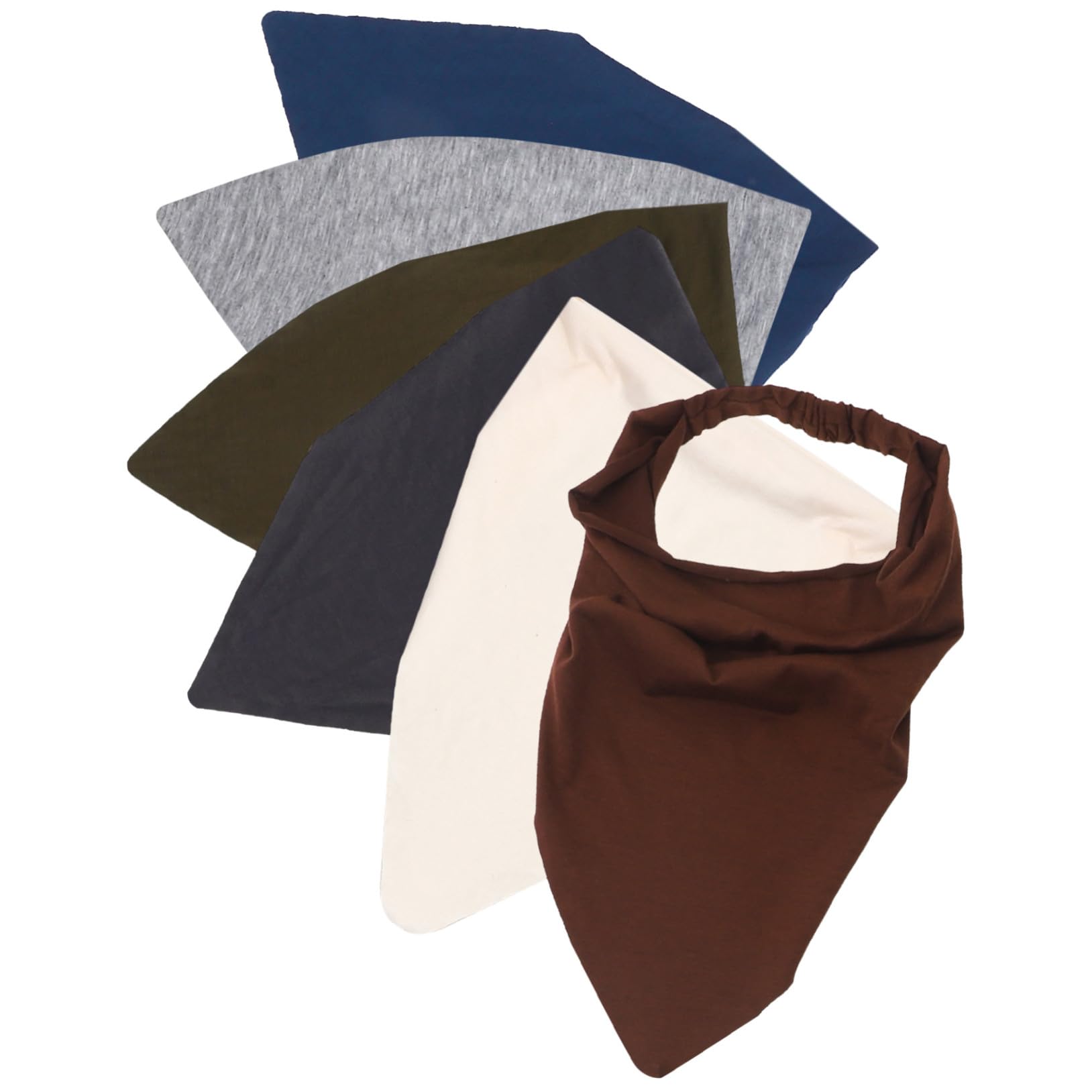 6 pezzi Sciarpe Elastiche per Capelli Donna Bandane Triangolari Boho in Traspirante e Confortevole Fasce Moda Antiscivolo per Stili Estivi e Casual Colori Vari