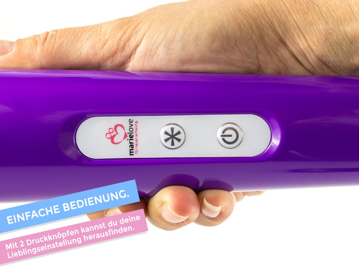 MarieLove - Vibratore Magic Wand 2.0 – funzionamento a batteria | colore + testina a scelta, 20 livelli di vibrazione