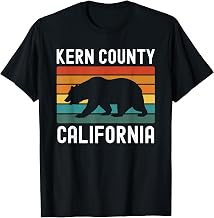 Kern County California Flag Vintage Forest River Camp Retro T-Shirt