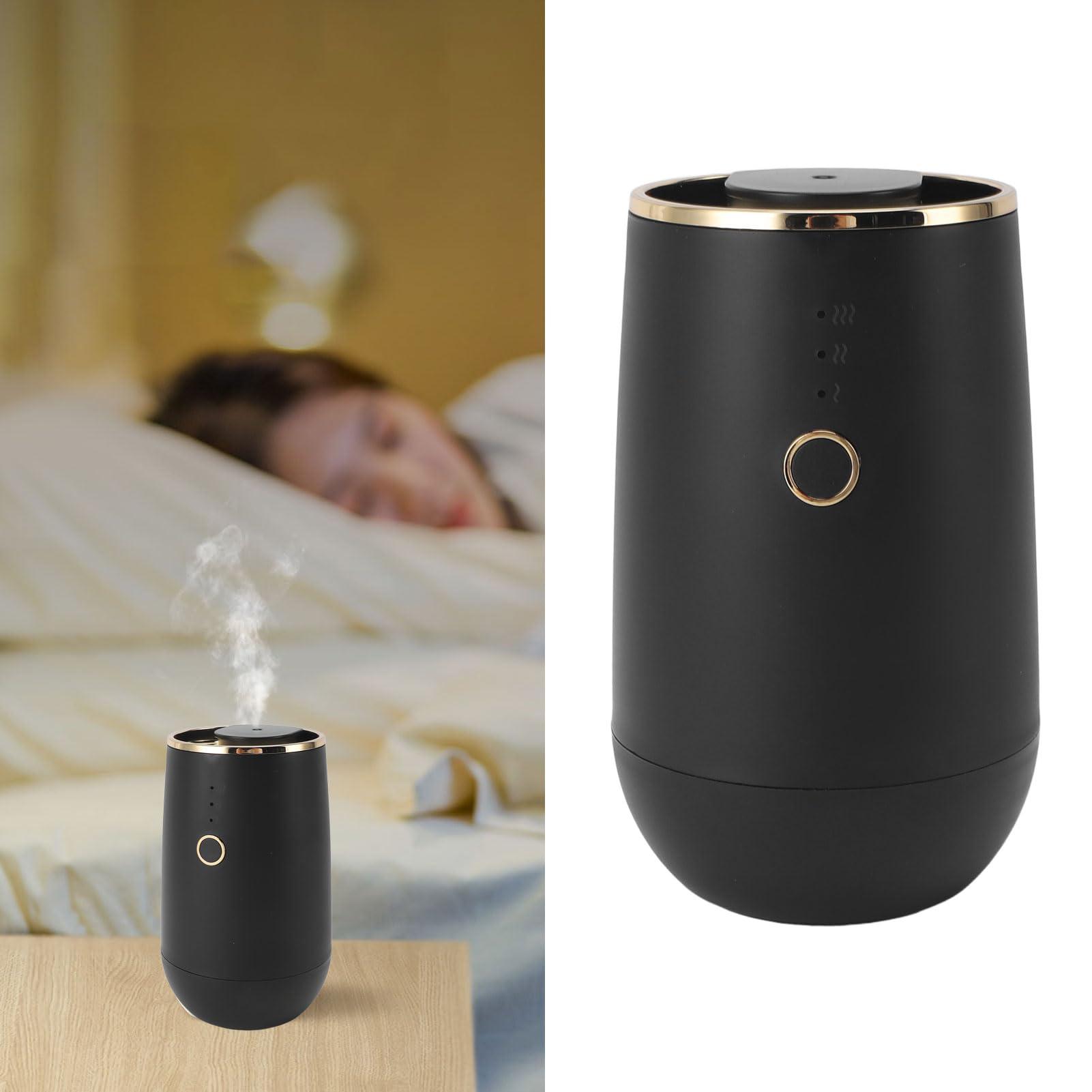 Dyfuzor Zapachowy do Samochodu, Stylowy Wygląd Dyfuzor Zapachowy na Biurko Odświeżacz Powietrza Praktyczny Kompaktowy do Domu (BLACK)