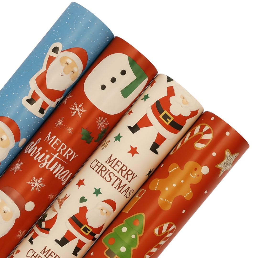 ezkart | 28m (4x7m) Xmas Wrapping Paper - Perfect for xmas, Birthday, Festival, Party Gift & Festive Decor Vintage Gift Wrap | xmas wrapping paper