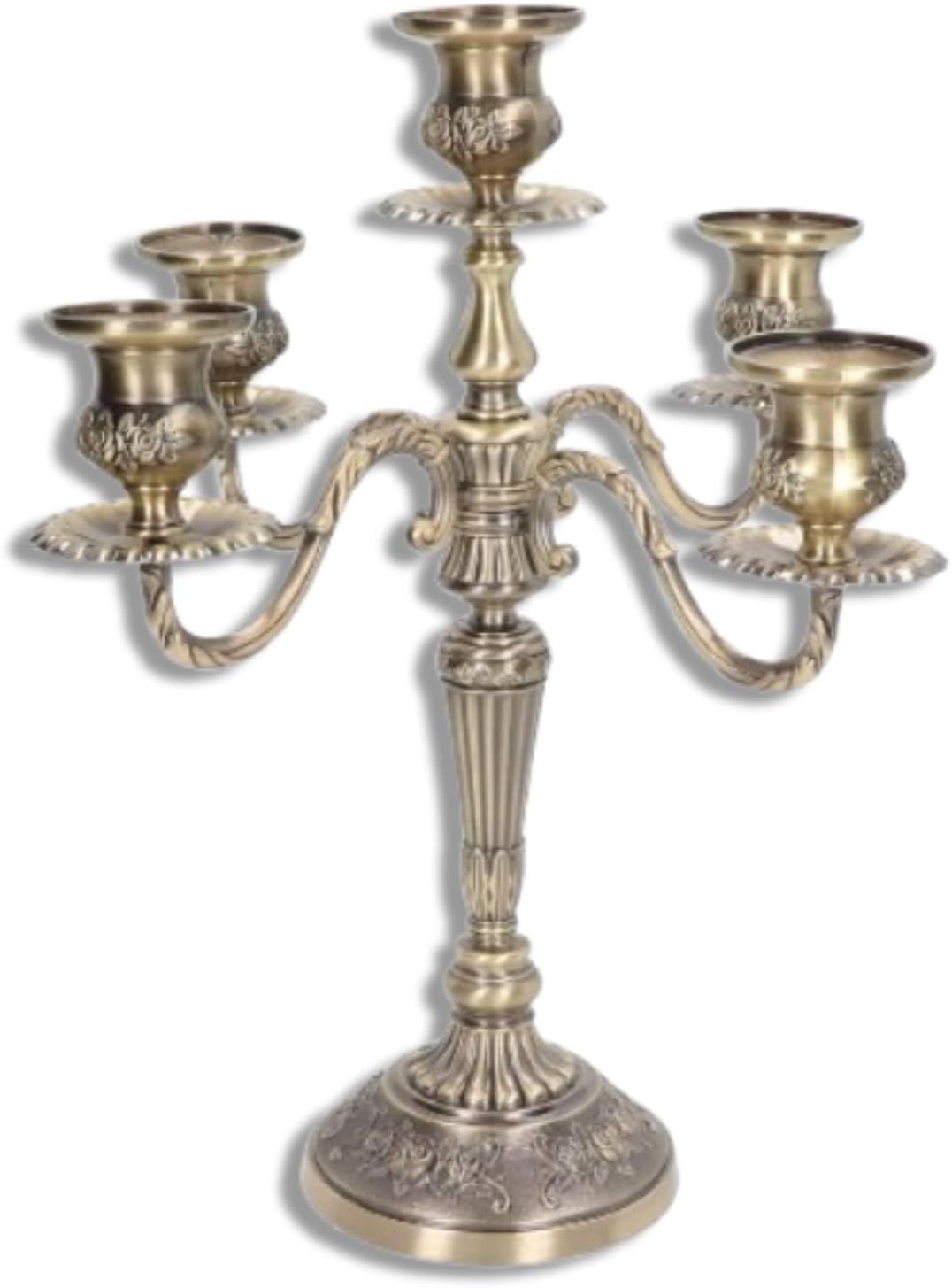 Gold Candelabras Candle Holder,Metal Candle Stand Zinc Alloy Delicate Decorative Retro Floor Candelabra Centerpieces for Wedding Dining Table Christmas Party Home Decoration
