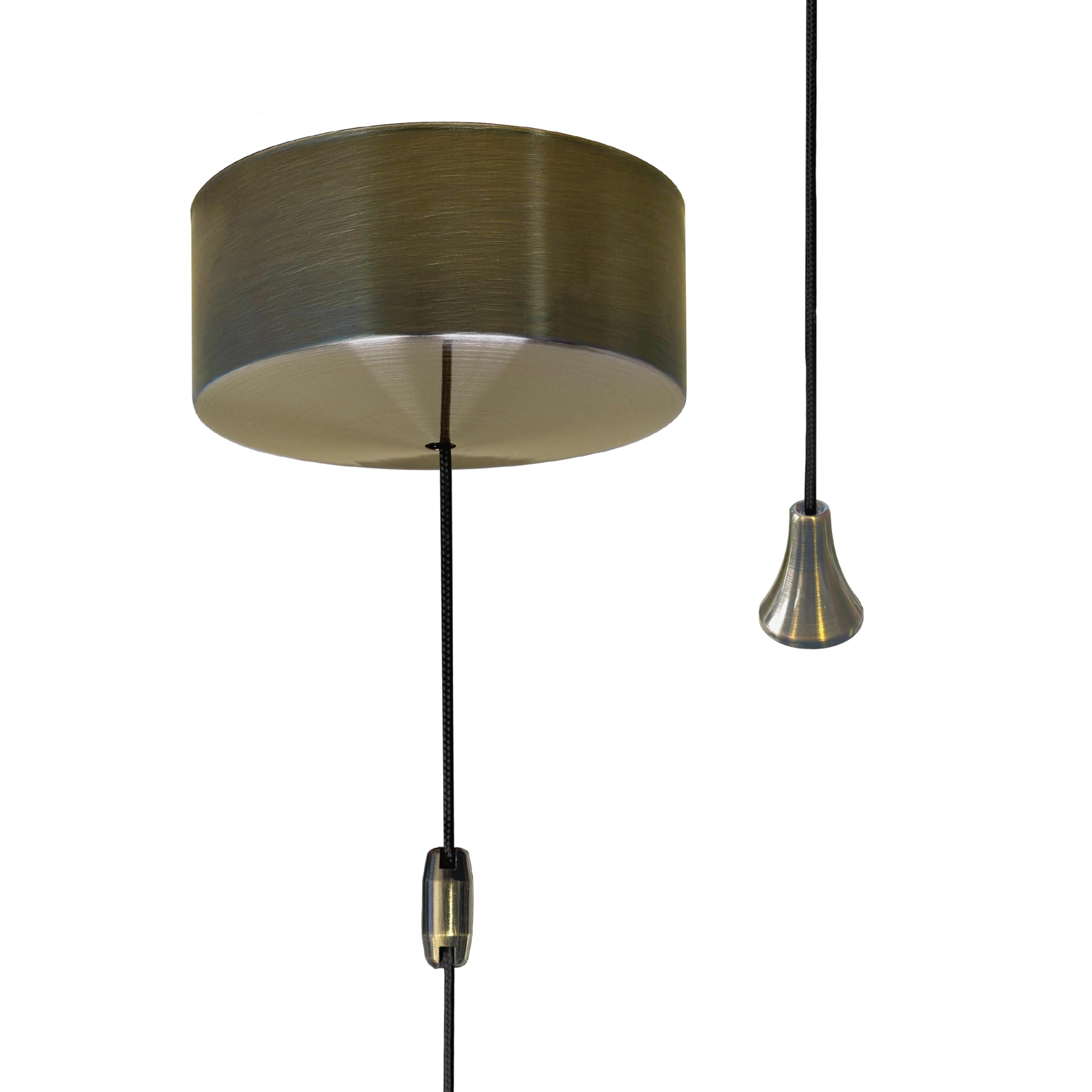 Evoges 6AX 2-Way Ceiling Pull Cord Switch | Antique Brass | Raised Rounded Steel Body with Matching Brass Acorn | No Indicator | Screw Terminals | Bathrooms, Utility Rooms & Bedrooms | BS EN 60669