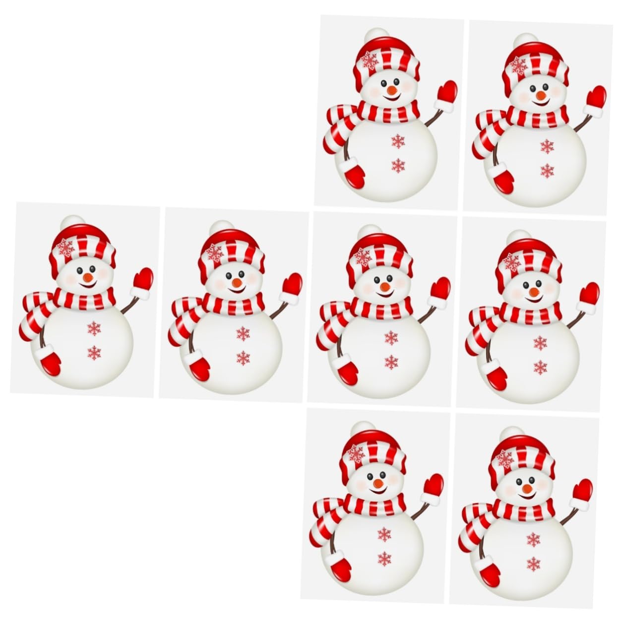 TOPBATHY 4 Set Di Adorabili Adesivi Decorativi Natalizi Per Finestre in Pvc Facili Da Applicare Per Decorazioni Domestiche E Centri Commerciali 2 Fogli * 4