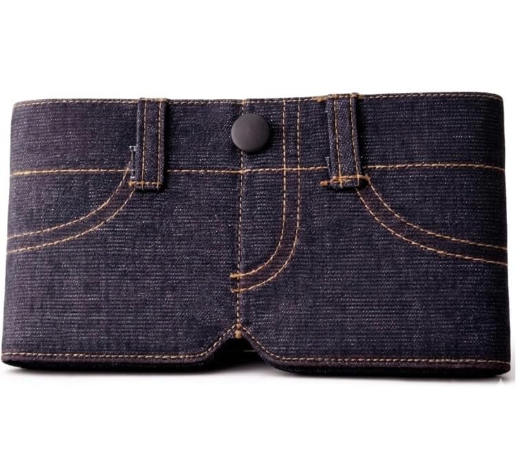 Funny Look Pocket Pants Jean Looklike Wallet | Portable Retro Pants Style Wallets, Compact Bifold Pockets Purses for Cards or Cash, Blue, 1p with Free Random Design Colour Keychain-image-9