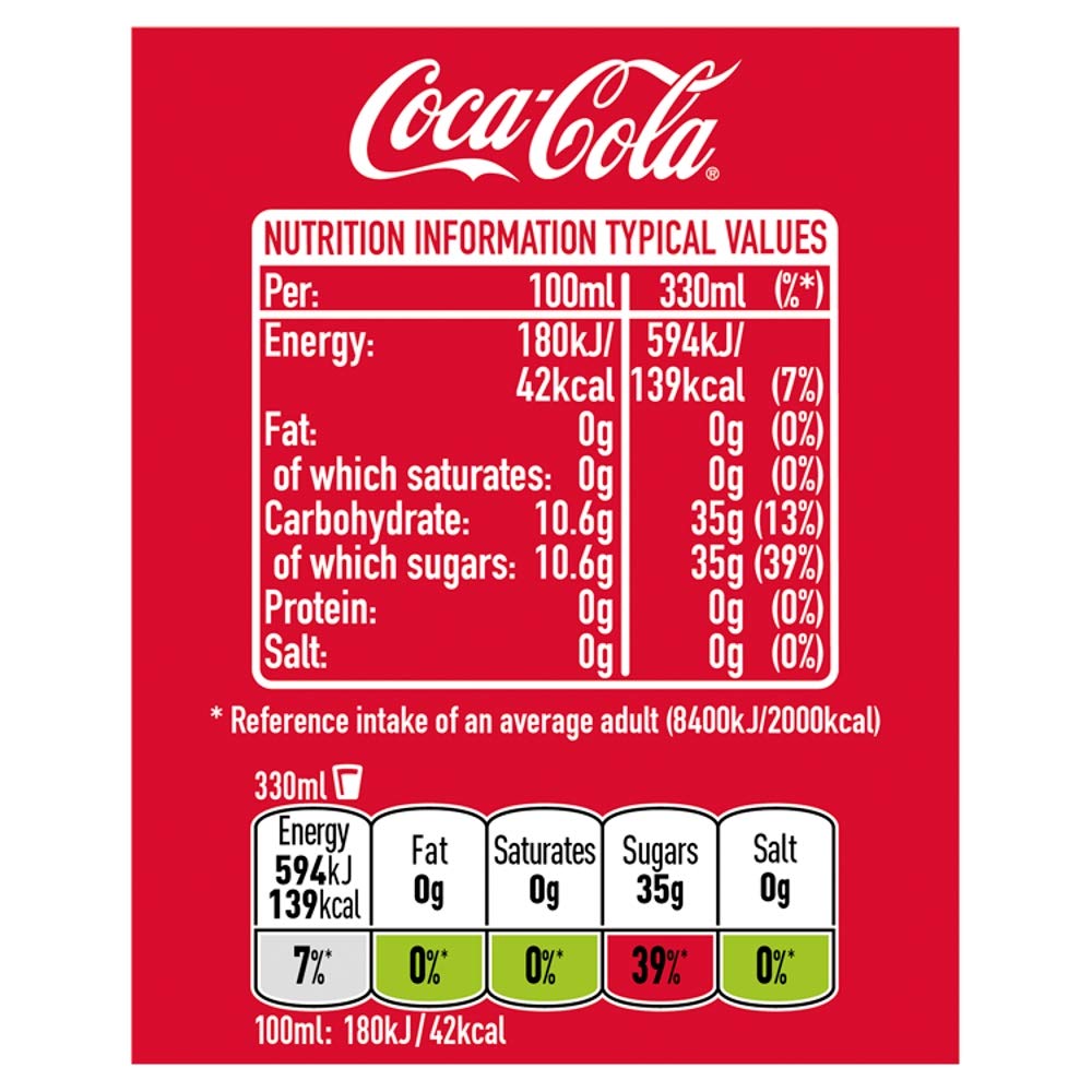 Coca-Cola Flacon en verre, 6 x 330 ml