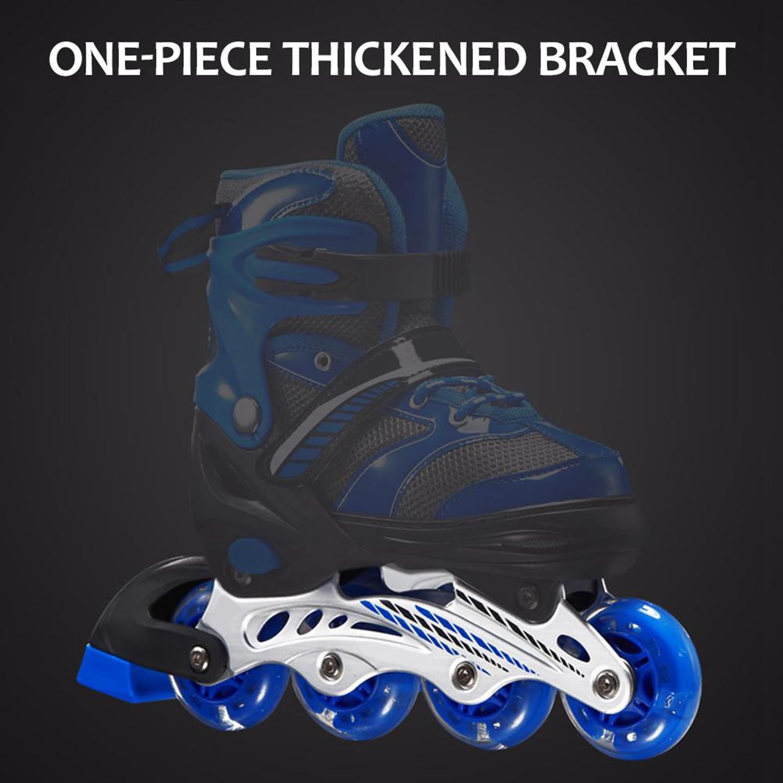Ejoyous Rolki Inline, Regulowane łyżwy Fitness Unisex z potrójną ochroną, Płynna Jazda, Idealne dla Dzieci i Dorosłych, Rozmiary 33-42