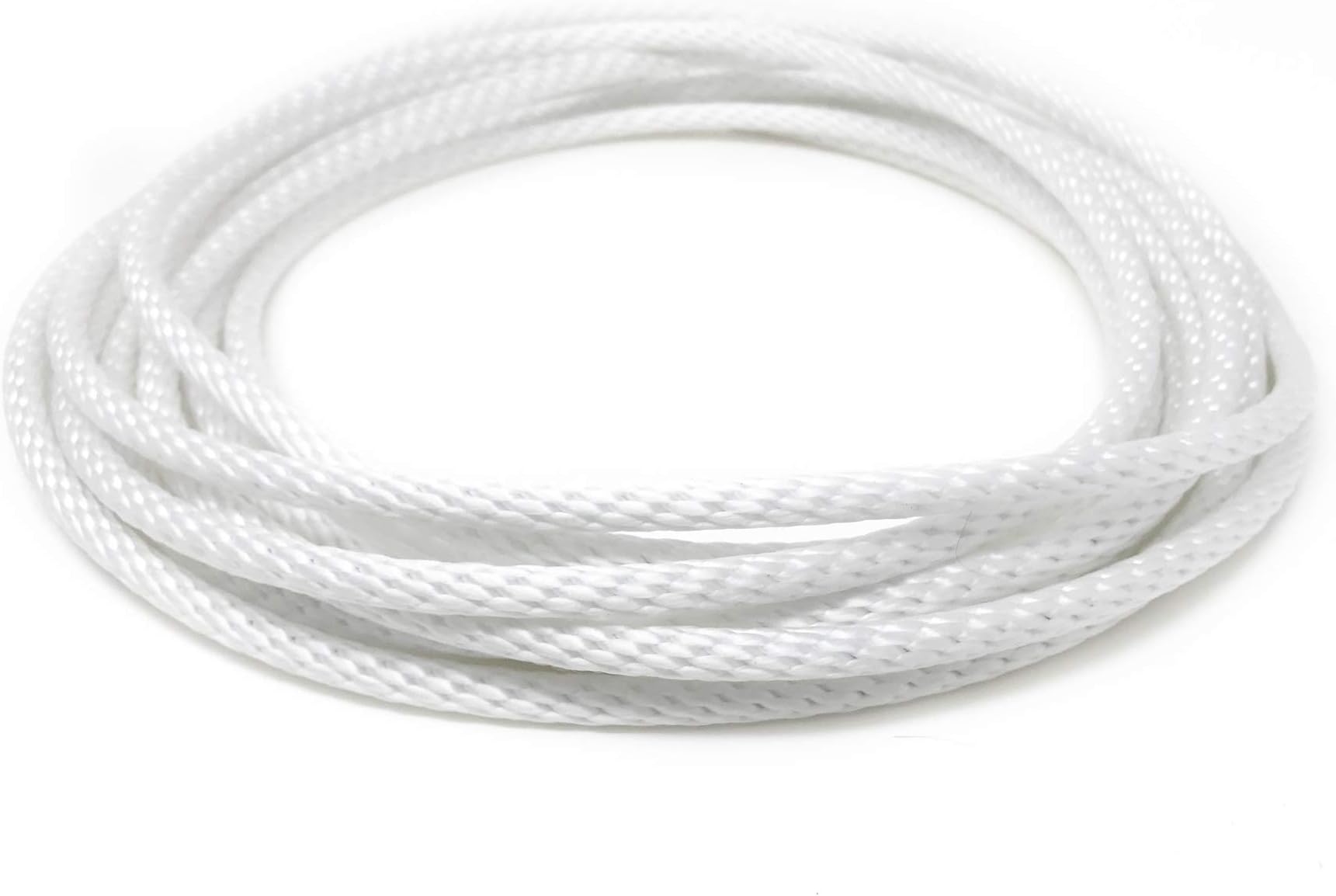 Flagpole Halyard Rope with Cable Core - 5/16’’ Diameter Flag - Solid Braid Multifilament Polypropylene Flagpole Rope with Steel Cable Core - Made in The USA - White (70)