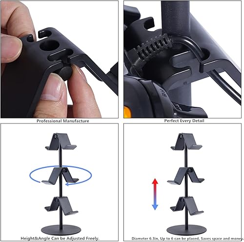 Miniatura 6 de KELJUN Soporte para controlador de 3 niveles soporte para auriculares controlador de juego multiajustable para todos los accesorios universales de