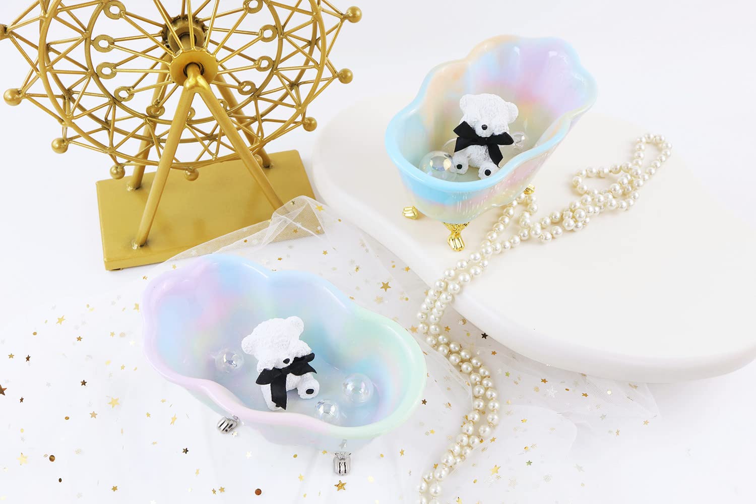 Silicone Bathtub Resin Molds, Silicone Molds for Resin Casting, Epoxy Casting Molds for Storage Keychain, Jewelry, Candy, DIY Resin Epoxy Casting Craft