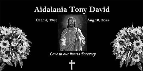 Miniatura 4 de Lápidas de cementerio, lápidas para tumbas, piedras conmemorativas, lápida plana (24 x 12 x 1.25 pulgadas)