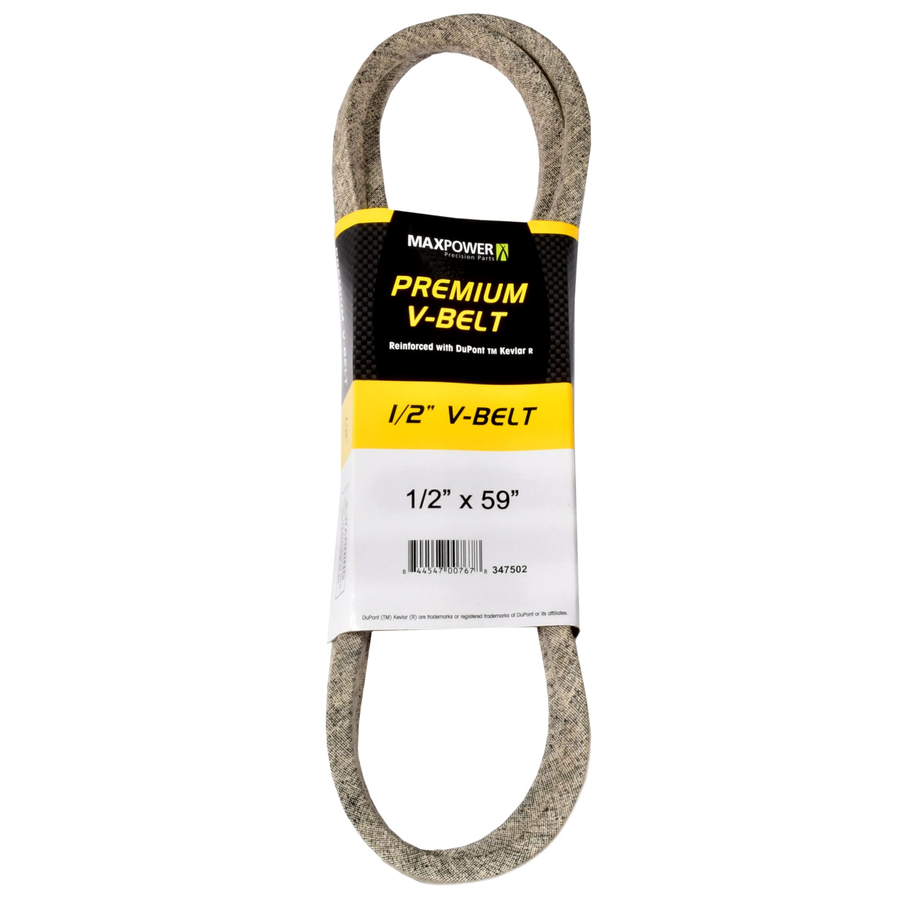 MaxpowerMaxpower 347502 Premium Belt Reinforced with Kevlar Fiber Cords, 1/2" x 59"