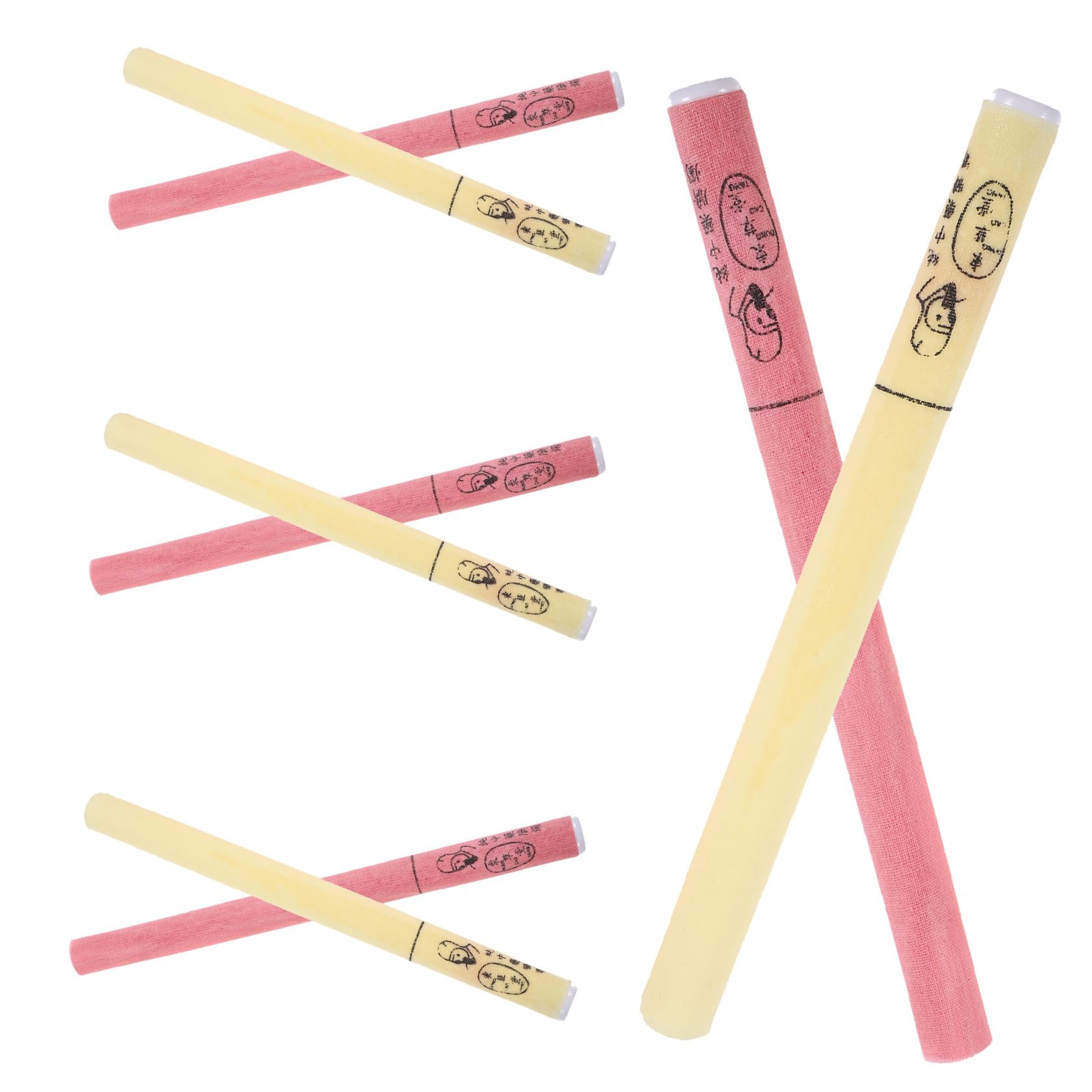 Vela para Ombligo 20cm de Cera Papel, 8 Piezas, Rojo Amarillo