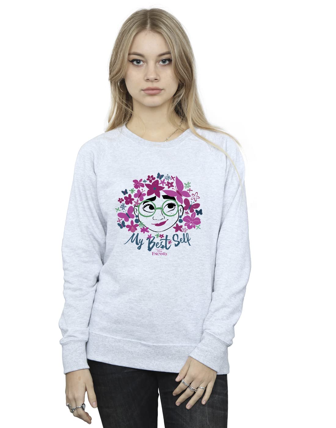 Disney Women's Grey Encanto My Best Self Sweatshirt In | Size: 2XL