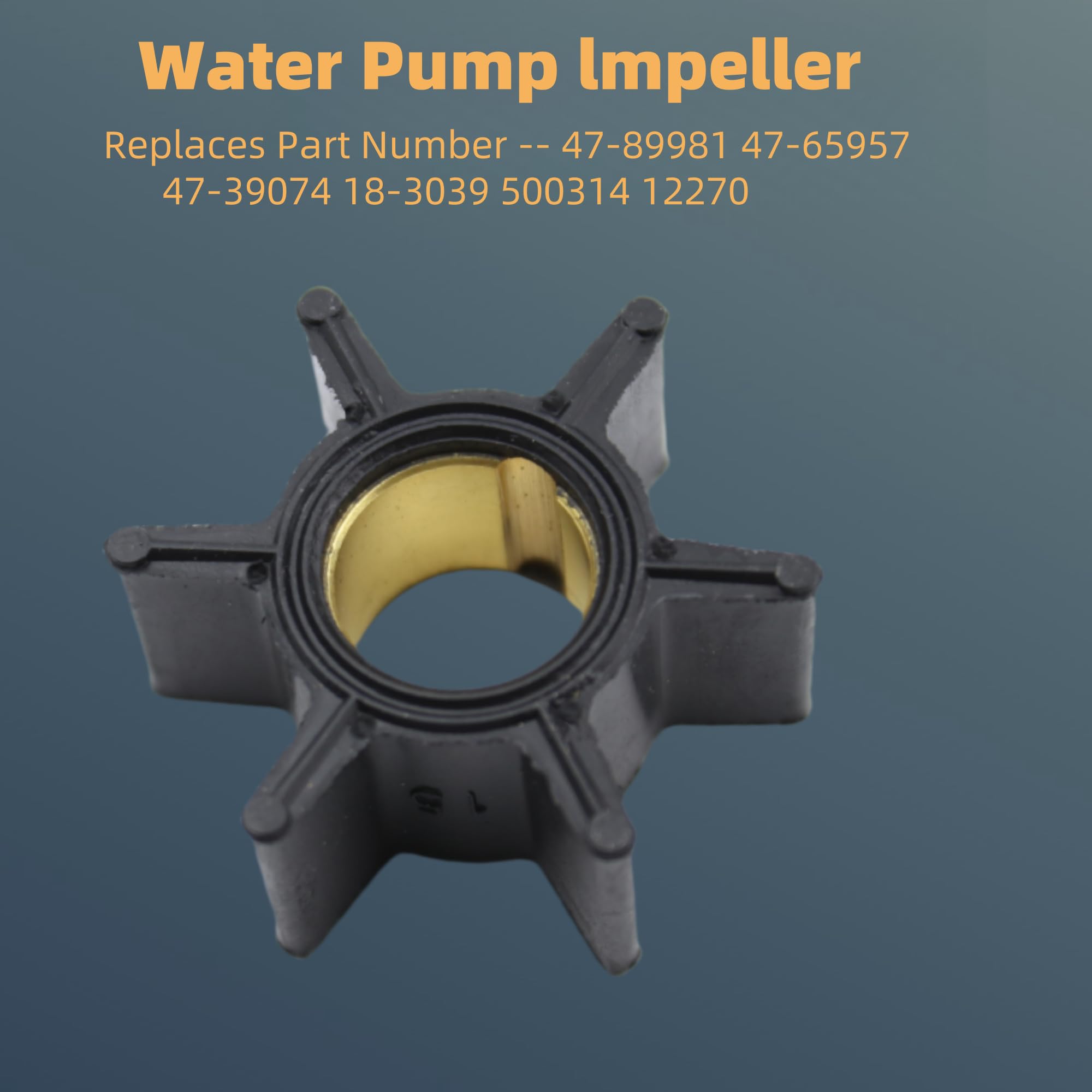 Turbine De Pompe à Eau Pour Moteur Mercury Mariner – 47-89981, Compatible 4-9.8 HP, Caoutchouc Haute Qualité