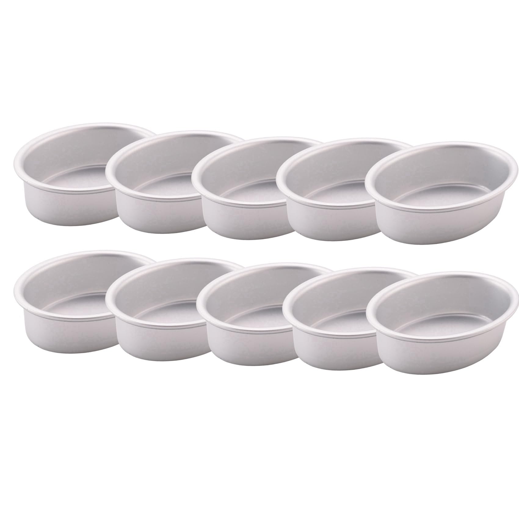 60 StüCk Mini Oval Ei Form Aluminium Legierung Metall KäSe Pfanne Kuchen Form Brot Form Torten Halter Pudding Gelee
