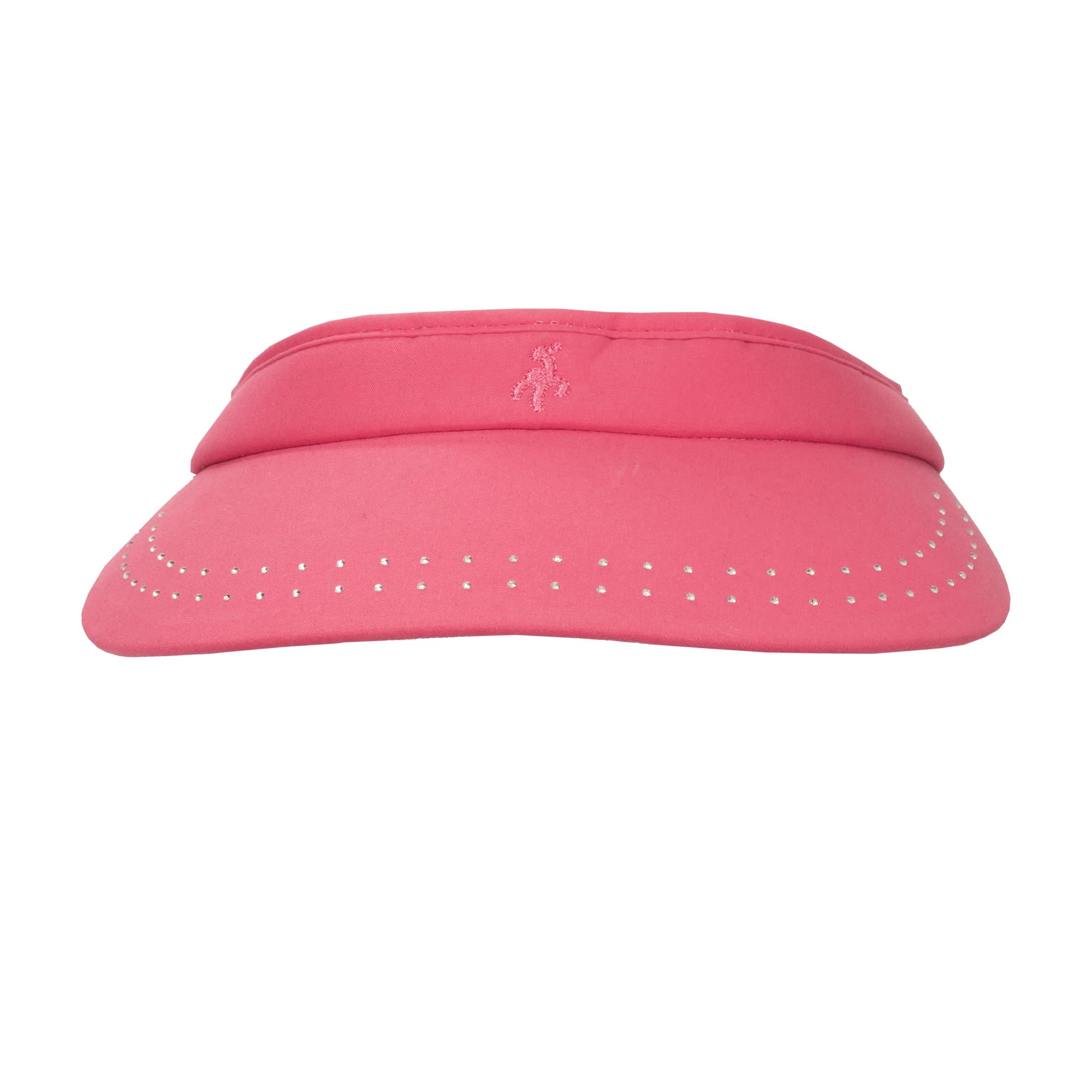 Green Lamb Ladies Diamanté Visor with Adjustable Fit in 'Raspberry Pink'