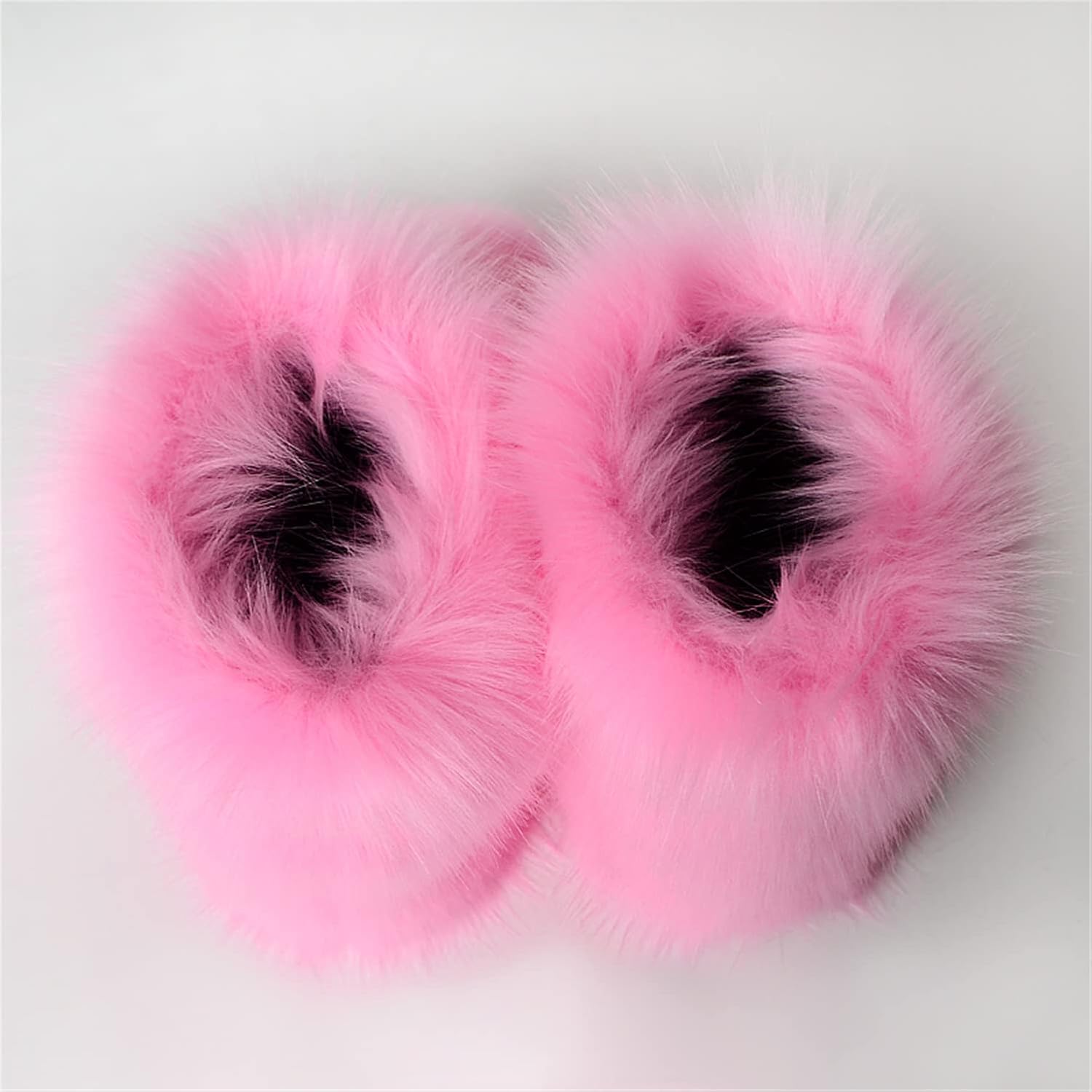 YESBOR Women's Faux Fur Boots Fluffy Mid-Calf Fuzzy Winter Snow Boots Outdoor Flat Shoes