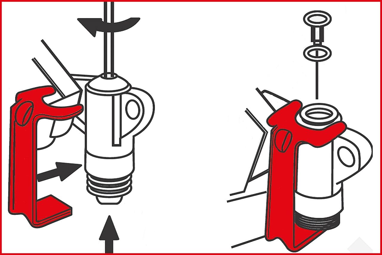 KS Tools 400.2525 Juego de herramientas de reglaje de motores para Honda, 5 pzs