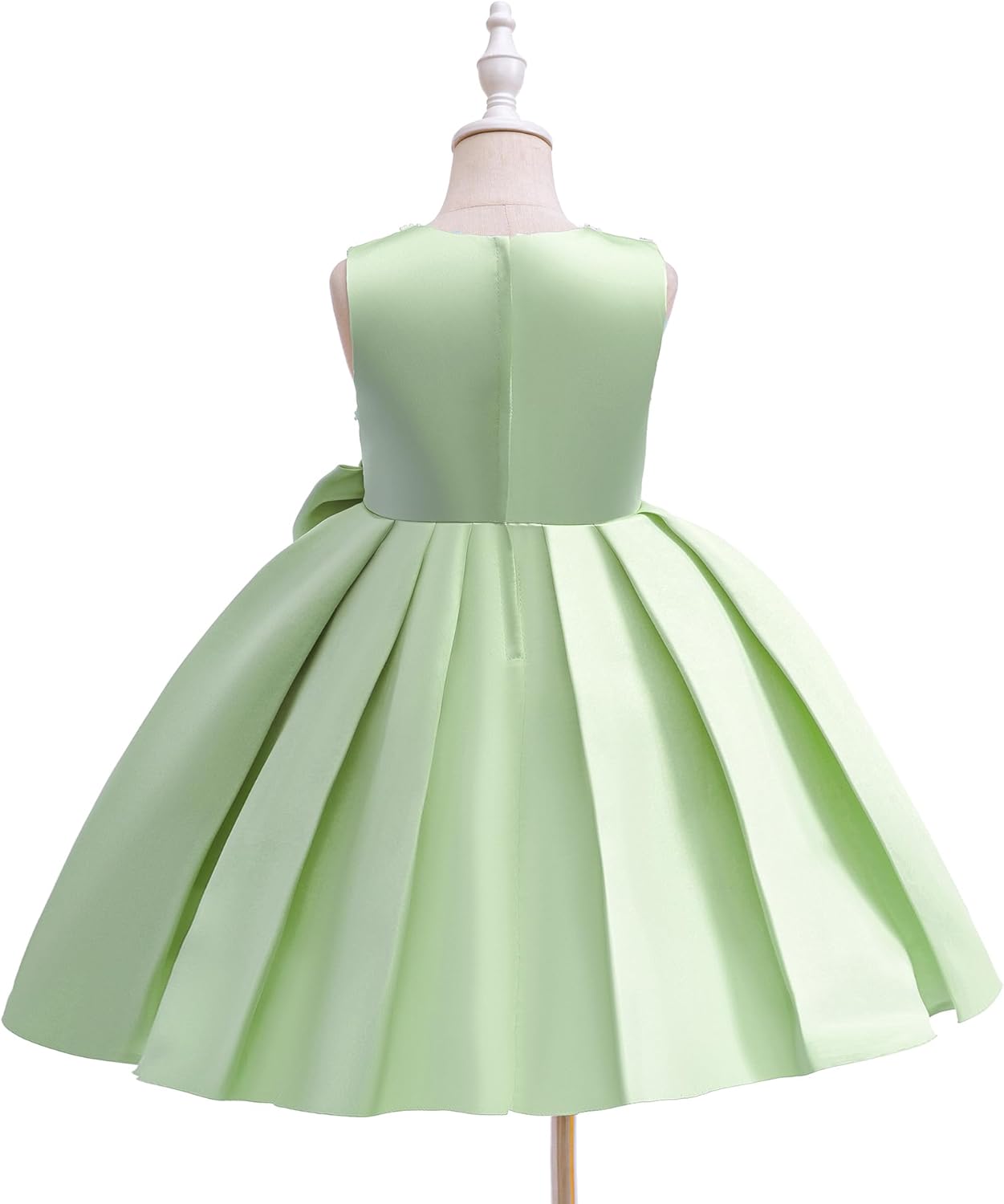 Little Girl Formal Dress Kids Wedding Satin Pageant Princess Birthday Party Ball Gown
