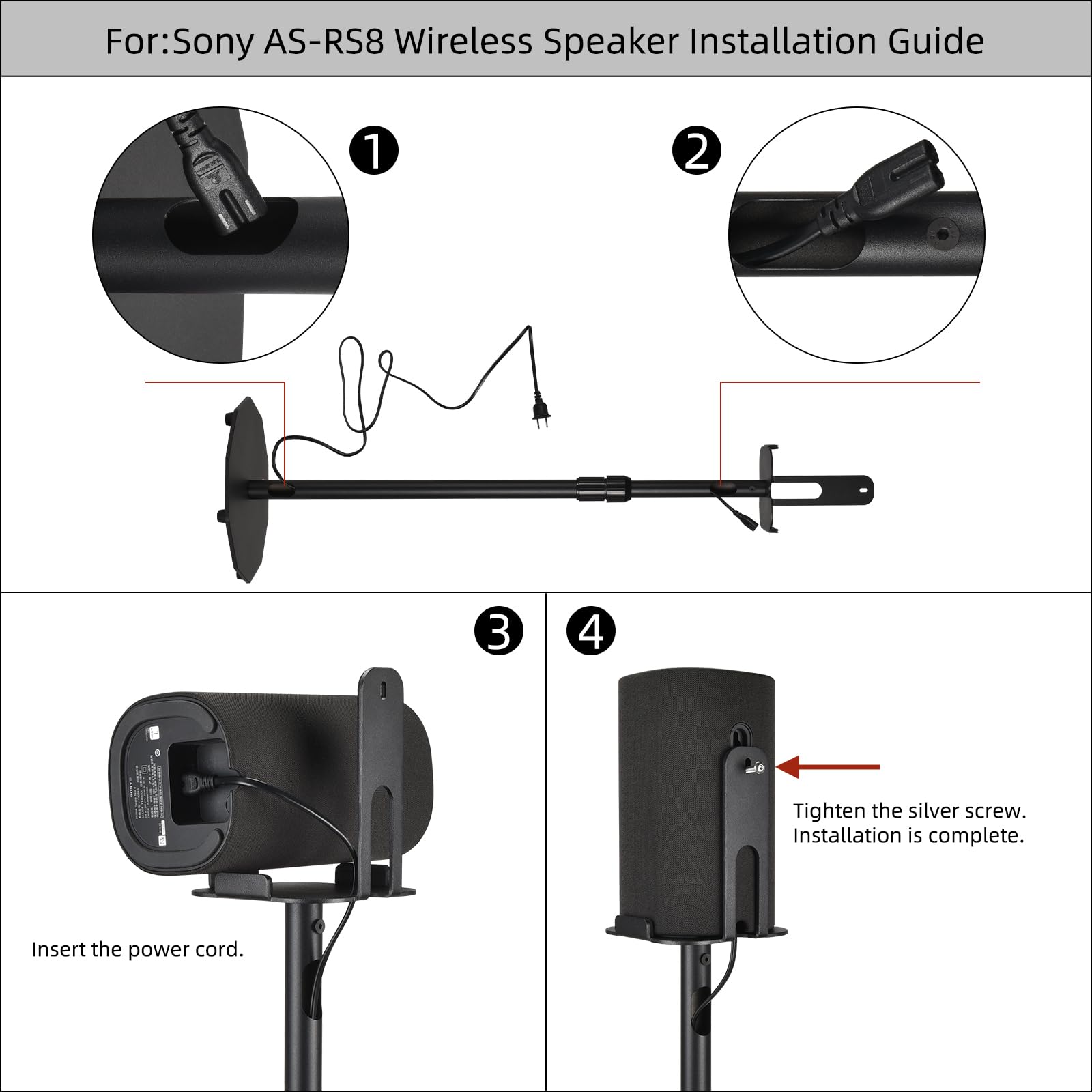 Amazon | Sony BRAVIA Theater Rear 8 SA-RS8用フロアスタンド | Sonos