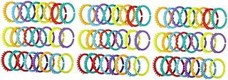 TOYANDONA 72 Peças Anéis De Elos De Brinquedo Anéis De Dentição Para Bebês Tubo De Dentição Anéis De Conexão Mordedor De Brinquedo Chocalho Anéis De Mordedor Infantil Brinquedos Para