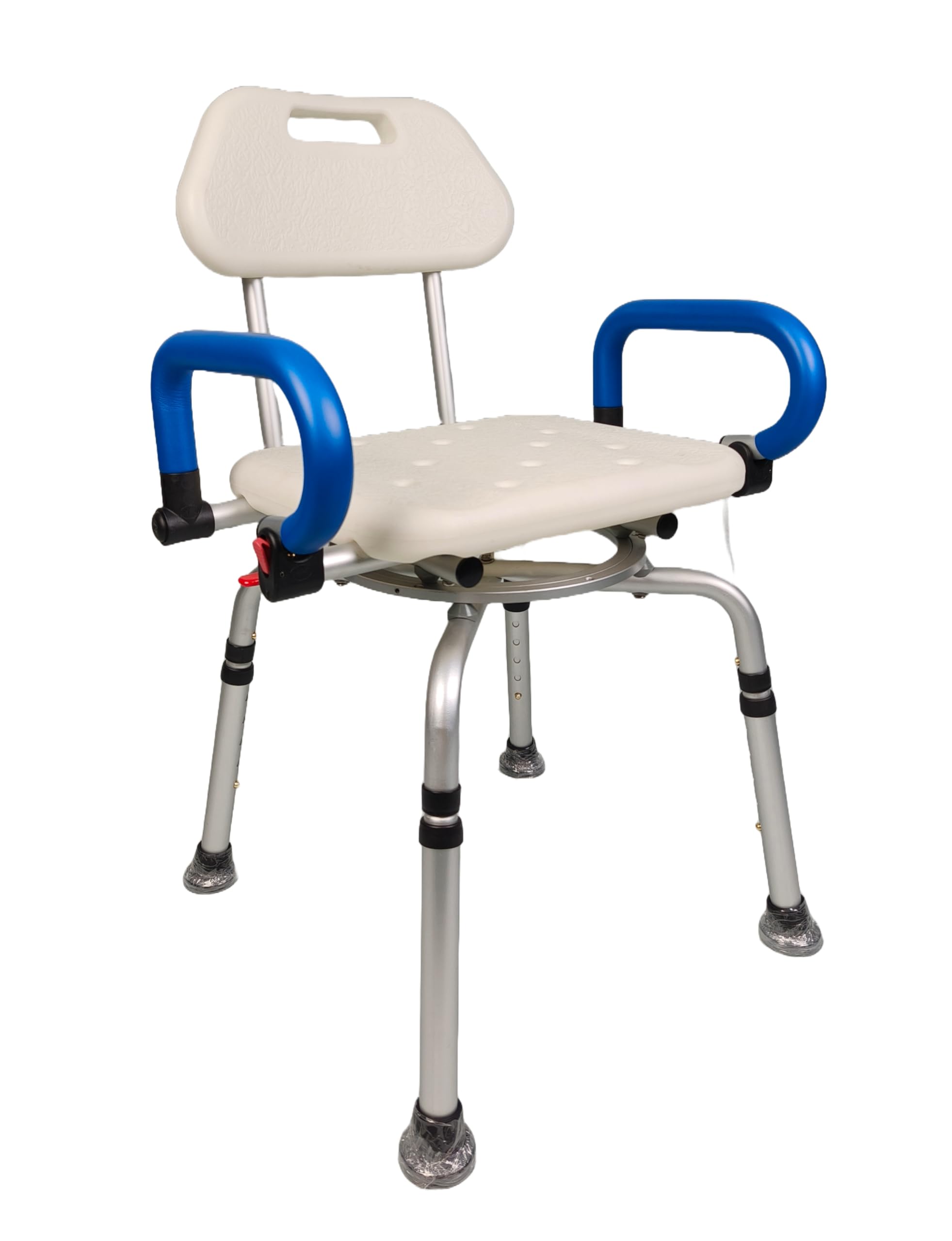 iLiving ILG-608 Waterproof Aluminium Shower Chair with Rotating Seat Backrest and Padded Armrests